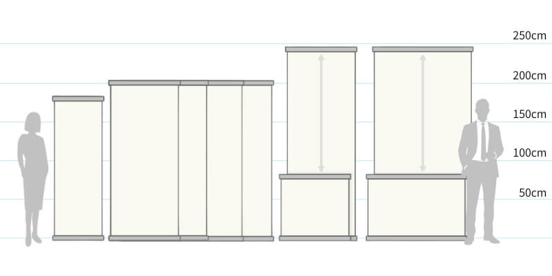 ロールアップバナー サイズイメージ