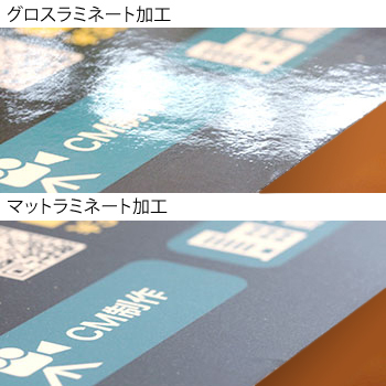 印刷面を保護するラミネート加工